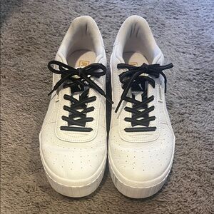 Puma Platform White and Black Sneakers